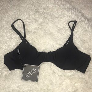 NWT Black Underwire Bikini top